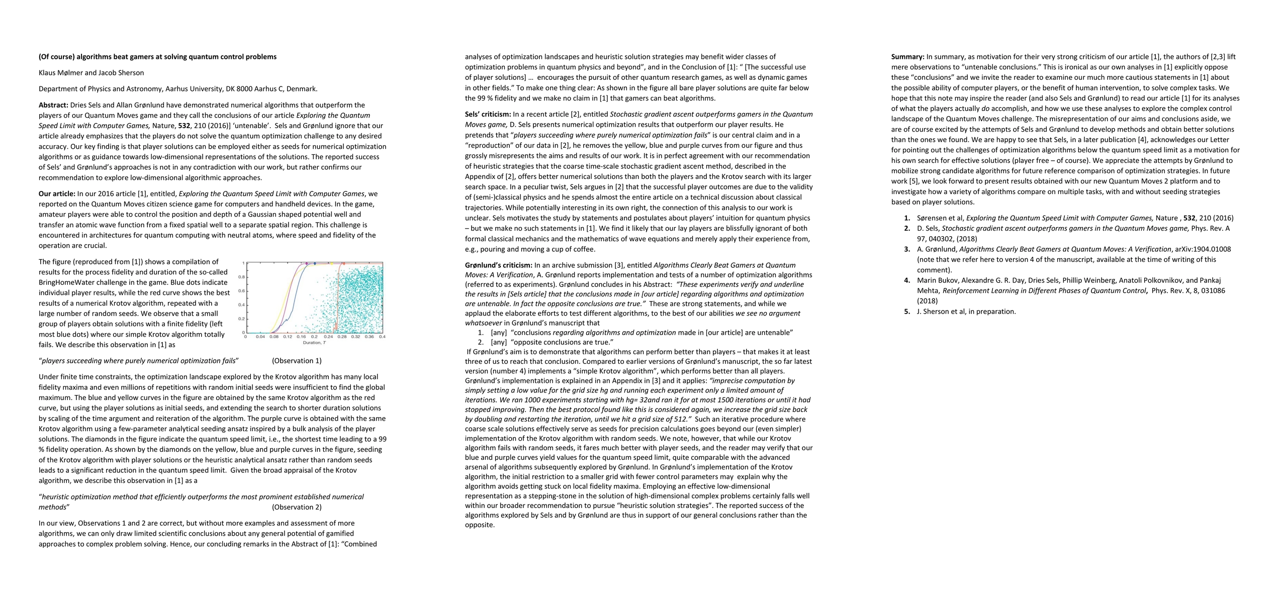 Thumbnail for (Of course) algorithms beat gamers at solving quantum control problems