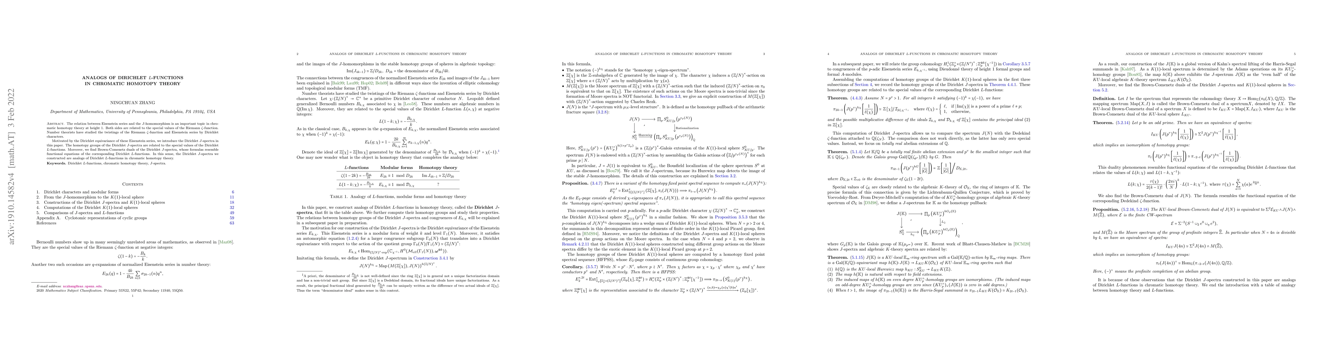 Thumbnail for Analogs of Dirichlet $L$-functions in chromatic homotopy theory