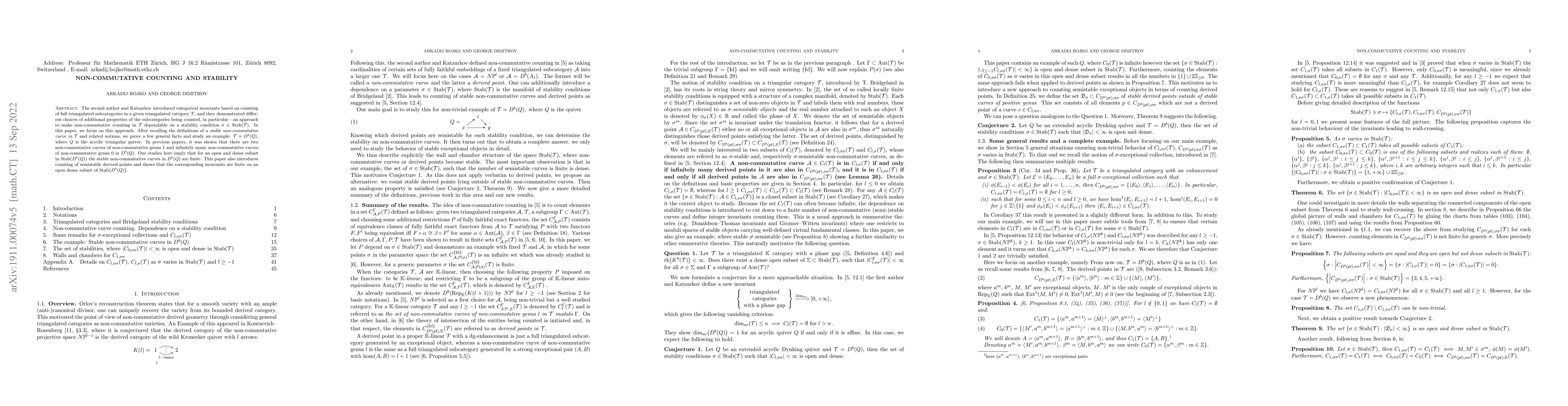 Thumbnail for Non-commutative counting and stability
