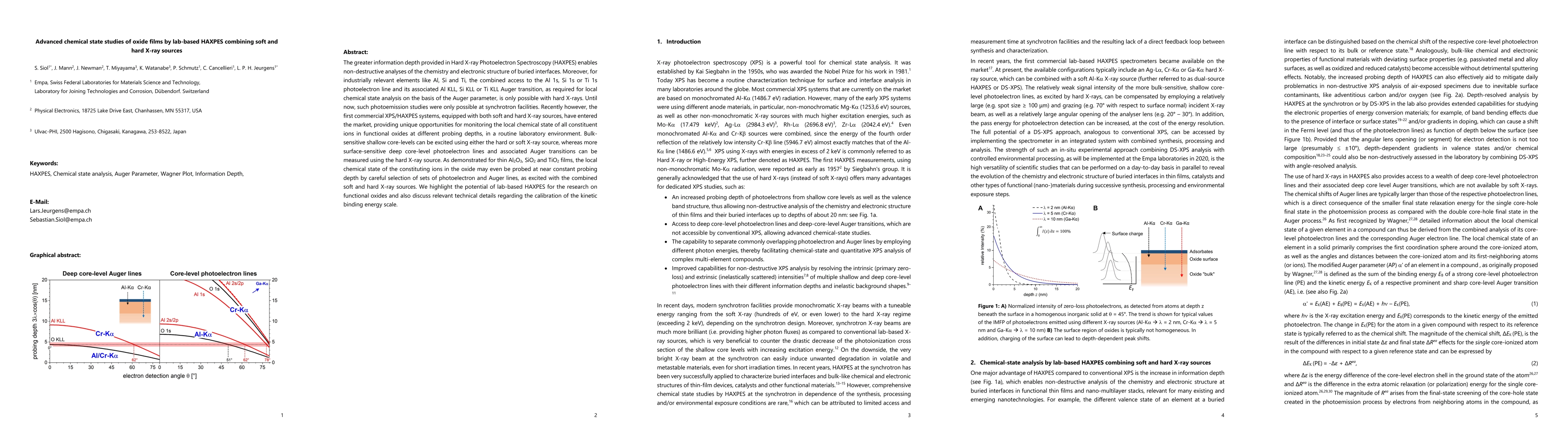 Thumbnail for Advanced chemical state studies of oxide films by lab-based HAXPES
  combining soft and hard X-ray sources