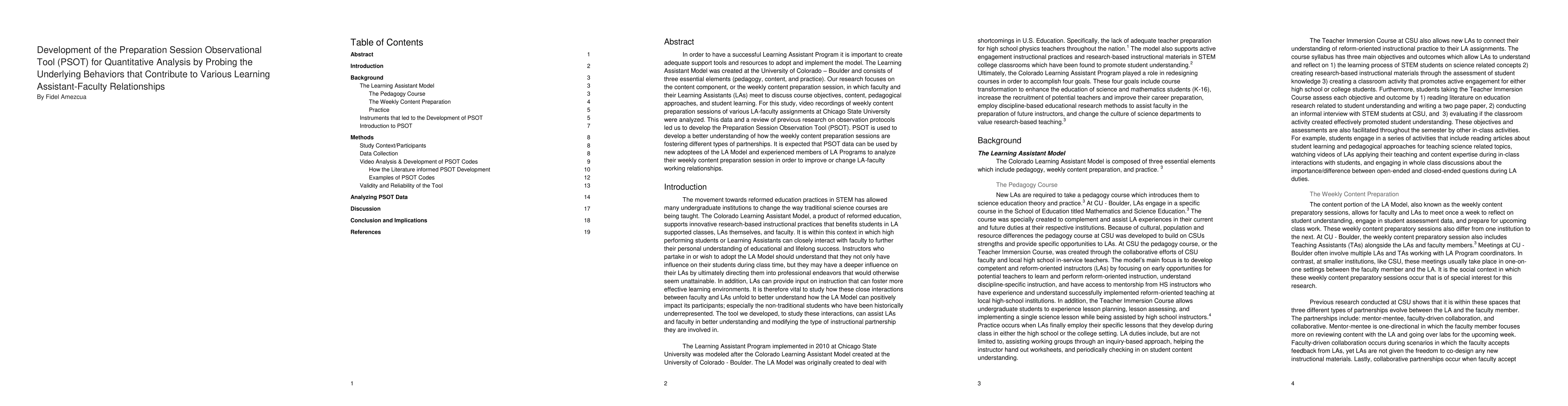 Thumbnail for Development of the Preparation Session Observational Tool (PSOT) for
  Quantitative Analysis by Probing the Underlying Behaviors that Contribute to
  Various Learning Assistant-Faculty Relationships