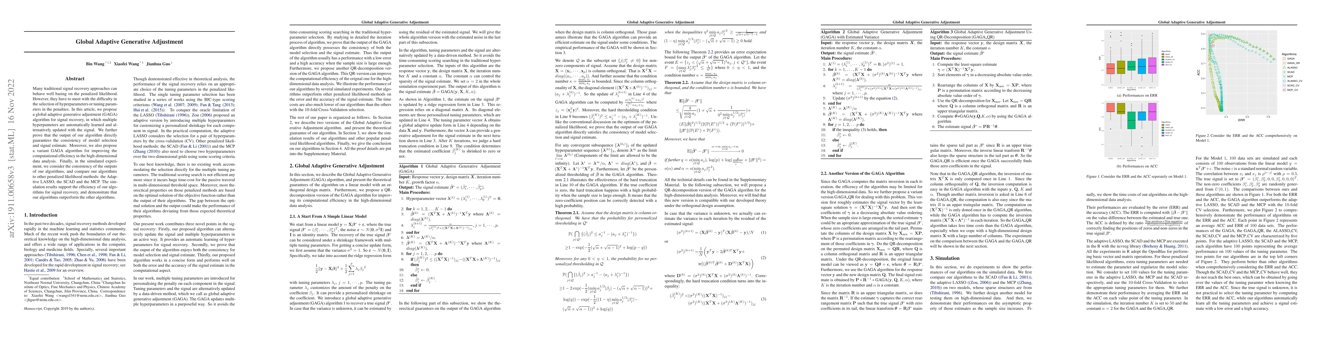 Thumbnail for Global Adaptive Generative Adjustment