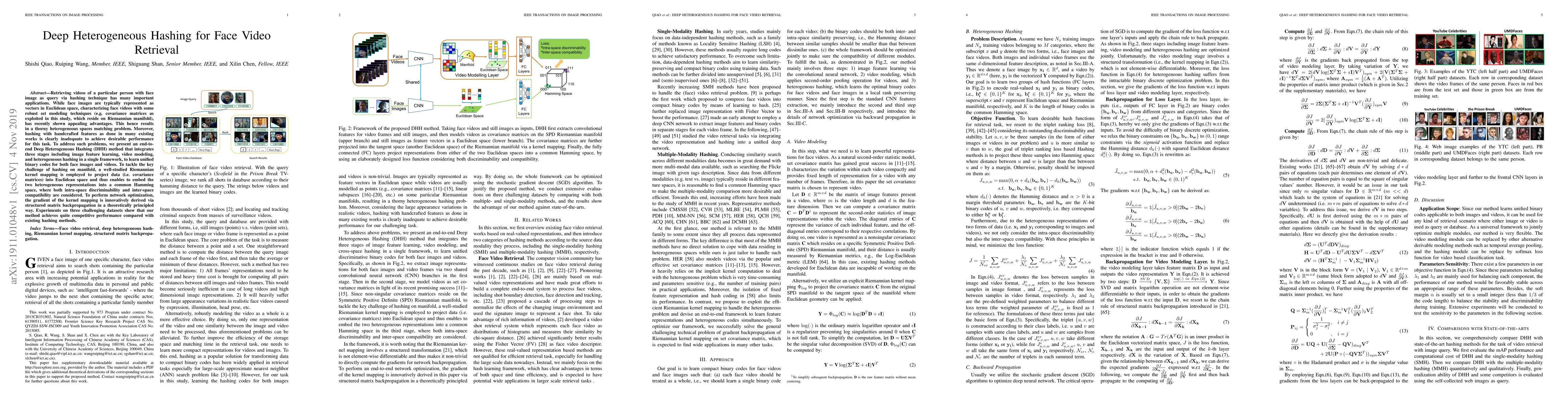 Thumbnail for Deep Heterogeneous Hashing for Face Video Retrieval