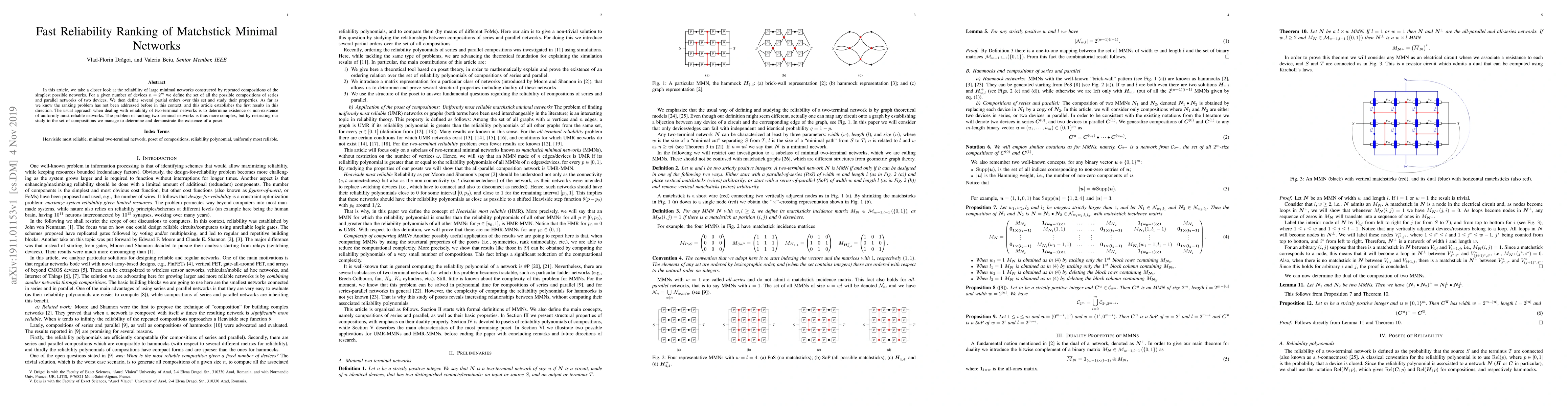 Thumbnail for Fast Reliability Ranking of Matchstick Minimal Networks
