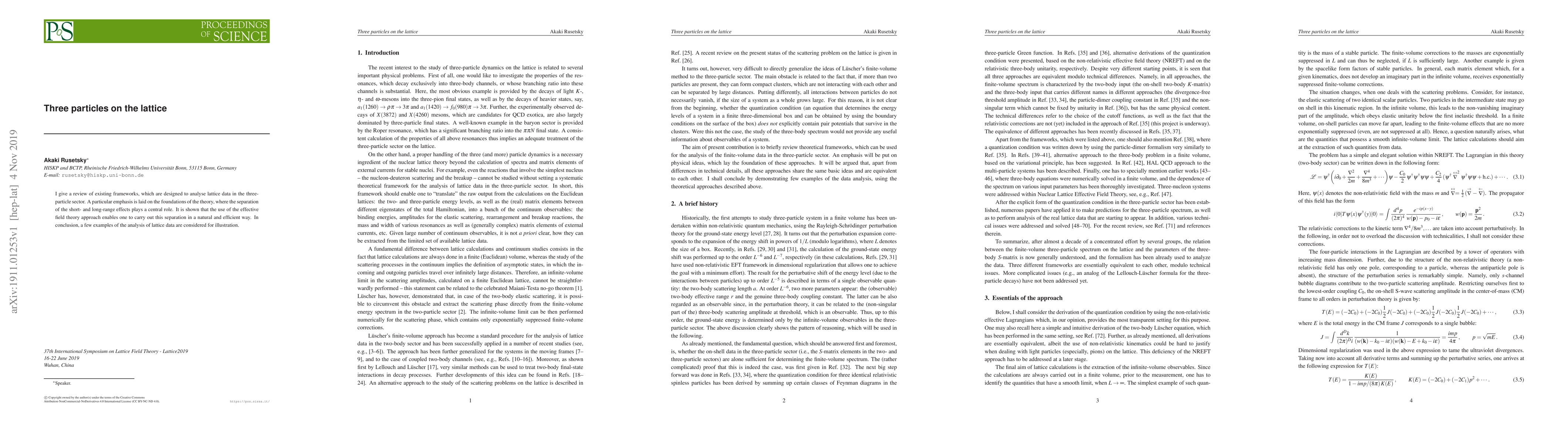 Thumbnail for Three particles on the lattice