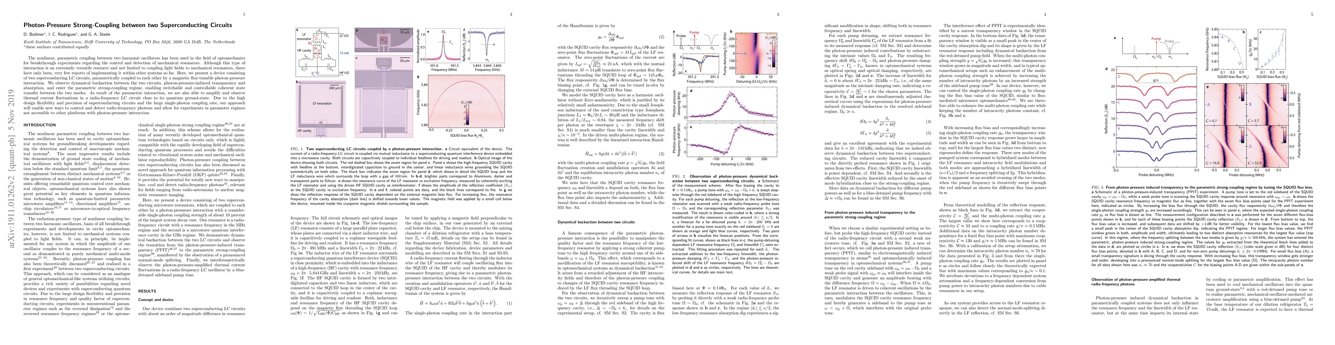 Thumbnail for Photon-Pressure Strong-Coupling between two Superconducting Circuits