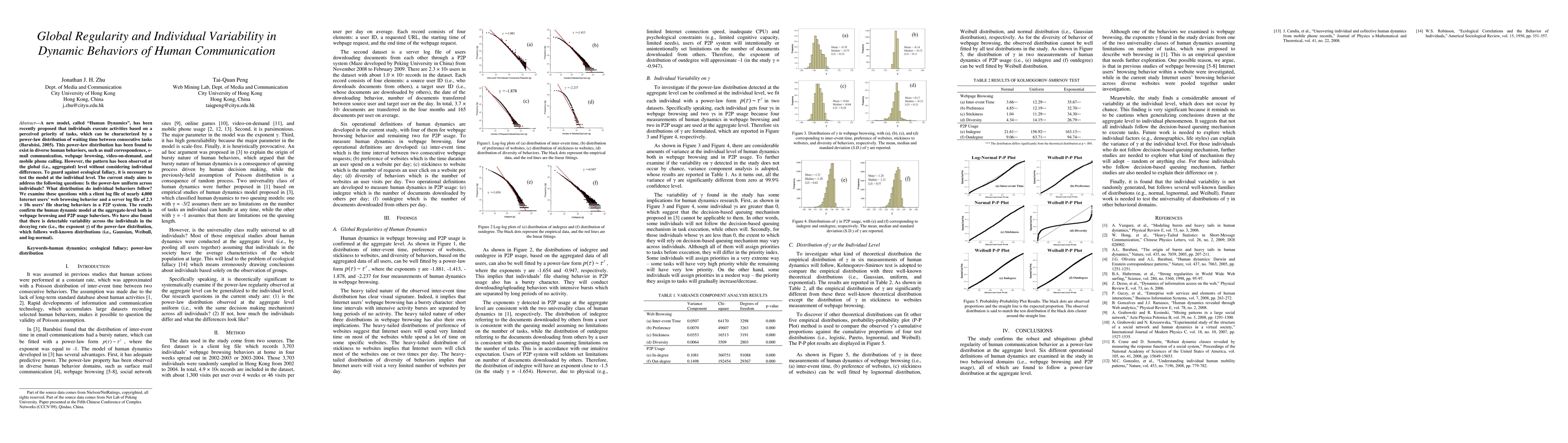 Thumbnail for Global Regularity and Individual Variability in Dynamic Behaviors of
  Human Communication