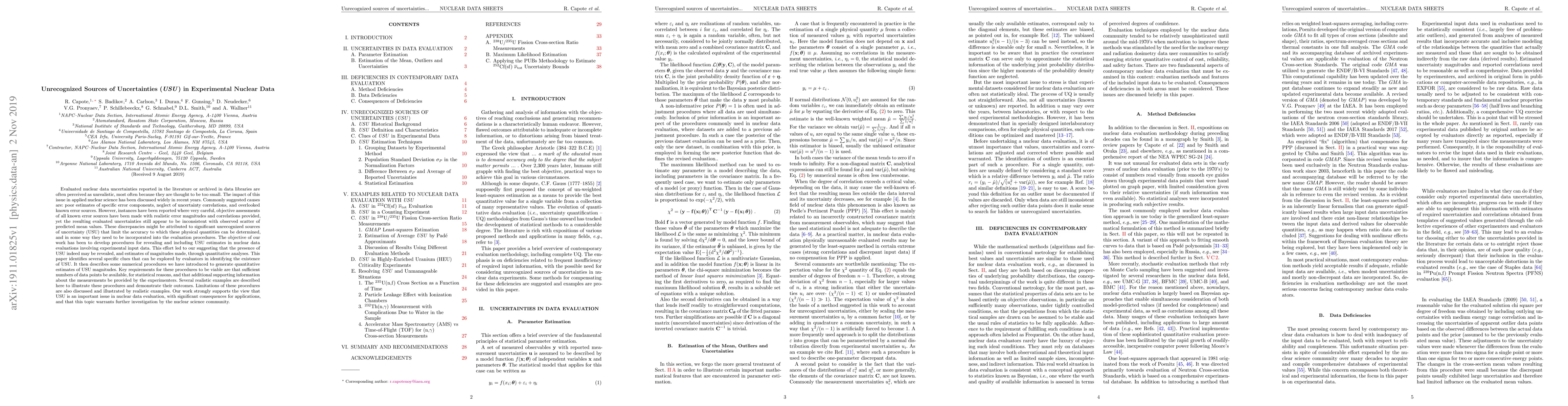 Thumbnail for Unrecognized Sources of Uncertainties (USU) in Experimental Nuclear Data
