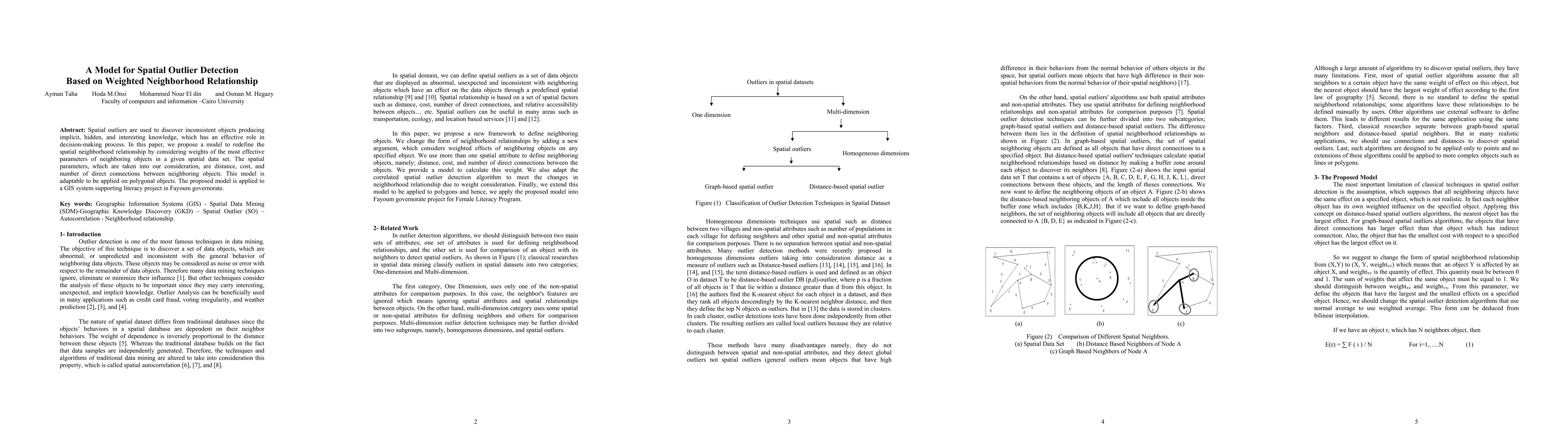 Thumbnail for A Model for Spatial Outlier Detection Based on Weighted Neighborhood
  Relationship