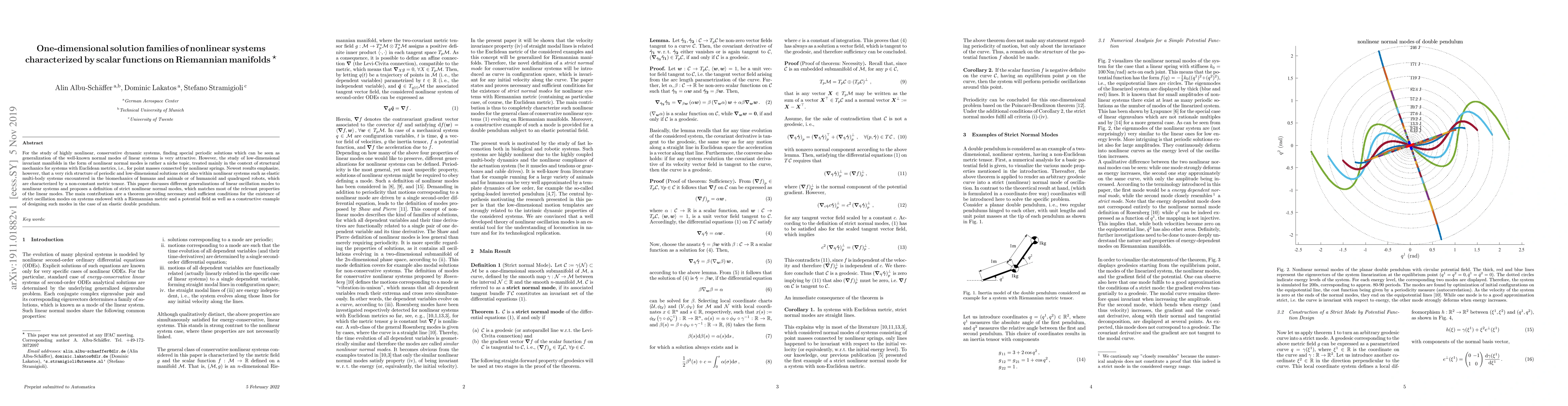 Thumbnail for One-Dimensional Solution Families of Nonlinear Systems Characterized by
  Scalar Functions on Riemannian Manifolds