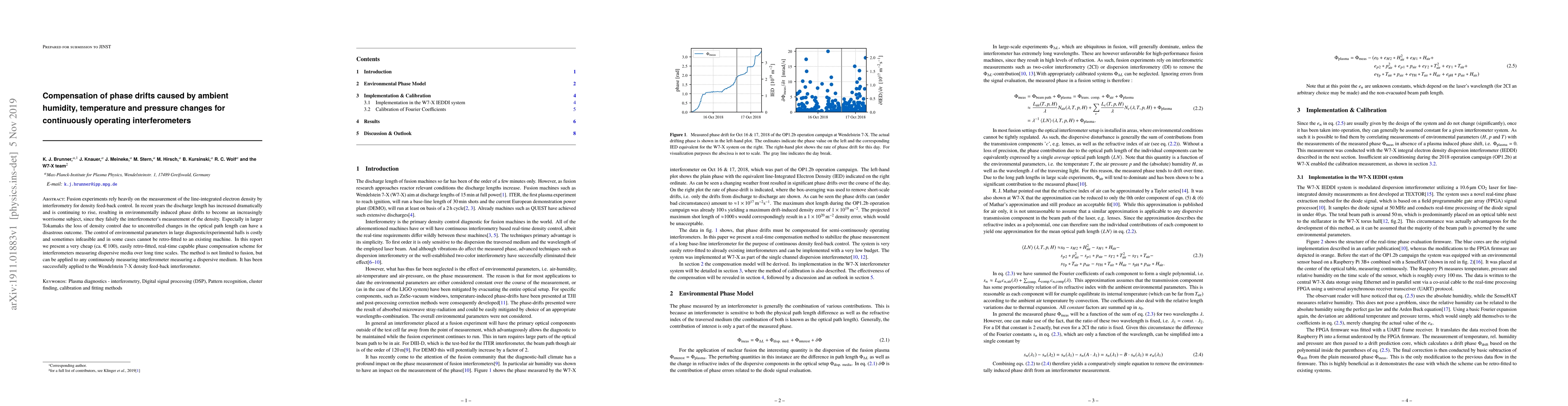 Thumbnail for Compensation of phase drifts caused by ambient humidity, temperature and
  pressure changes for continuously operating interferometers