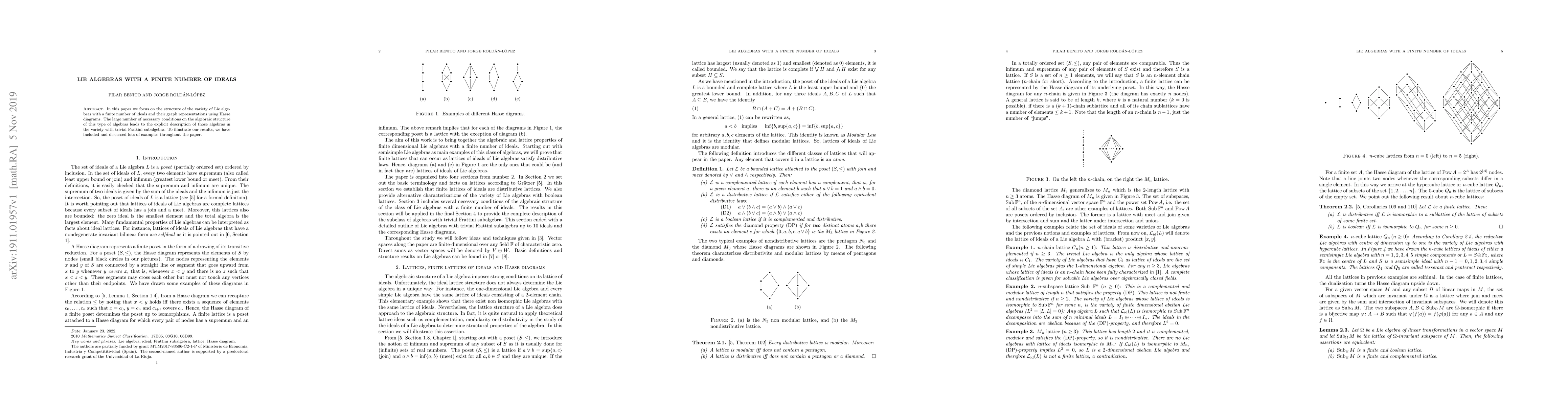 Thumbnail for Lie Algebras with a finite number of ideals