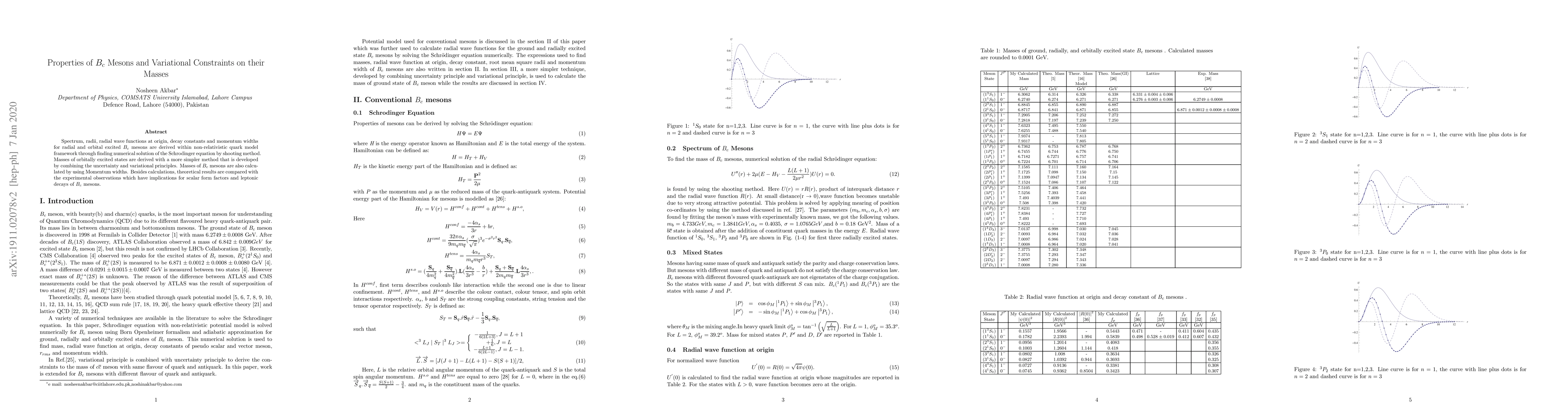 Thumbnail for Properties of Bc Mesons and Variational Constraints on their Masses