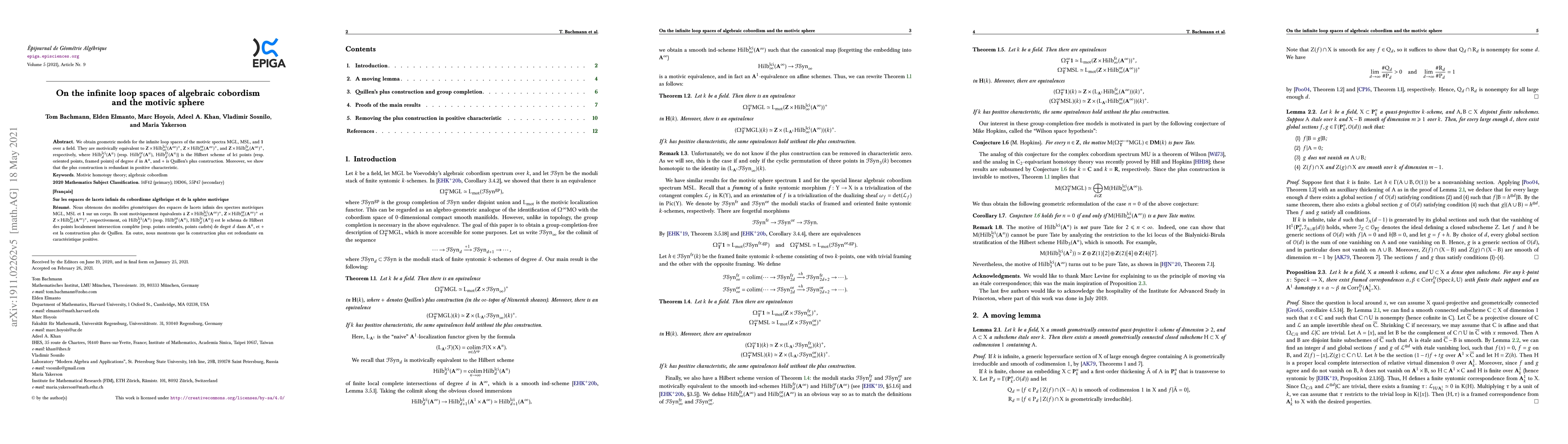 Thumbnail for On the infinite loop spaces of algebraic cobordism and the motivic
  sphere