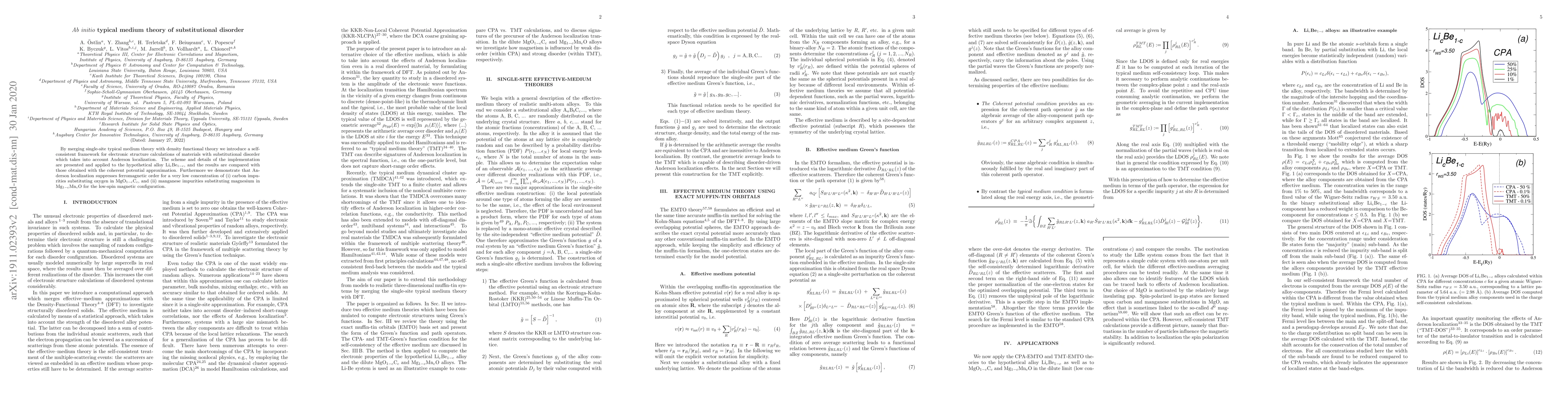 Thumbnail for Ab initio typical medium theory of substitutional disorder