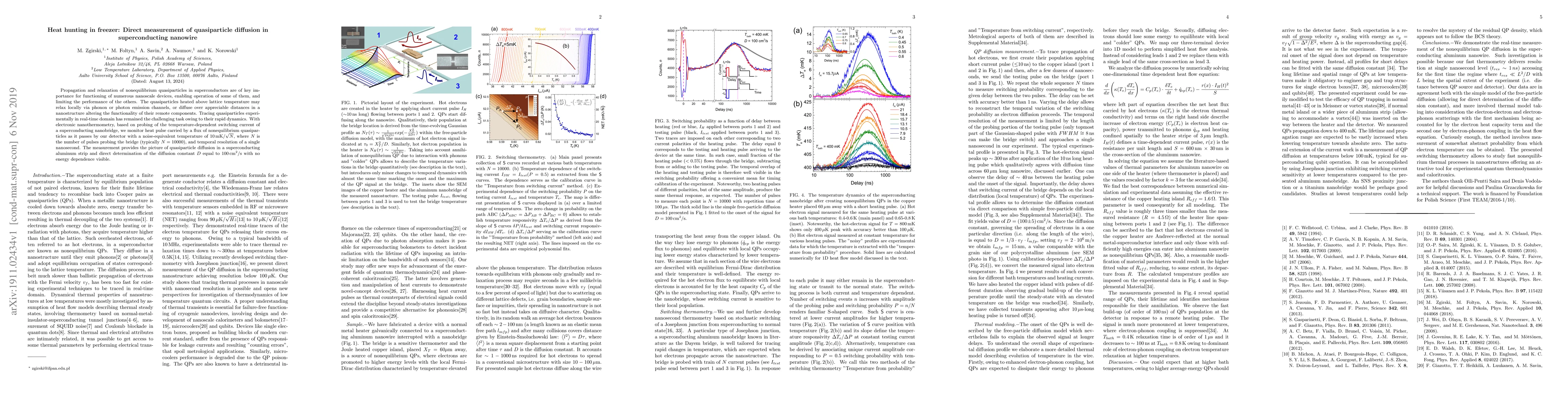 Thumbnail for Heat hunting in freezer: Direct measurement of quasiparticle diffusion
  in superconducting nanowire