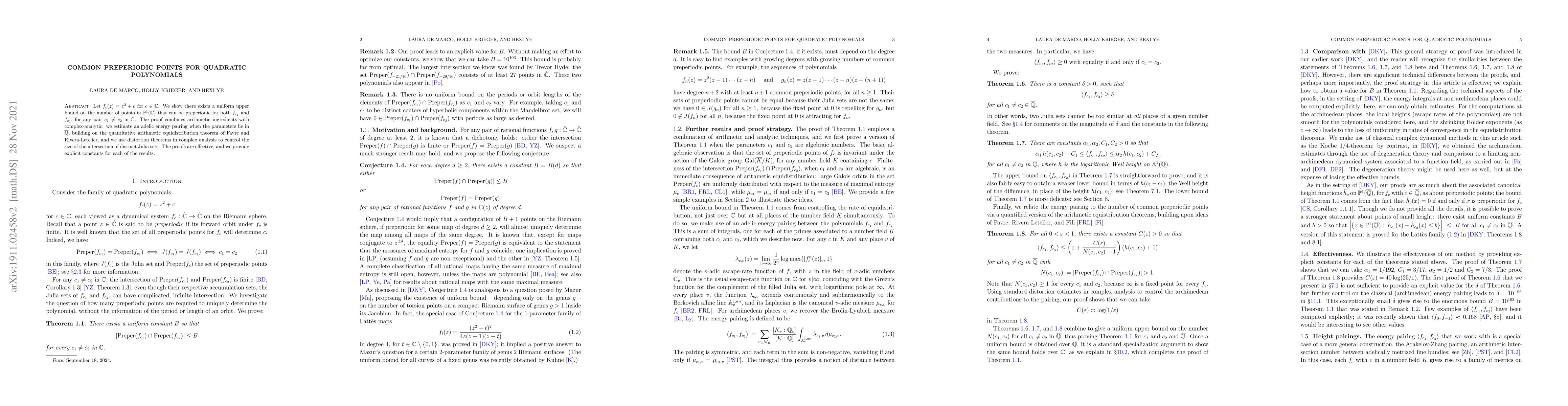 Thumbnail for Common preperiodic points for quadratic polynomials