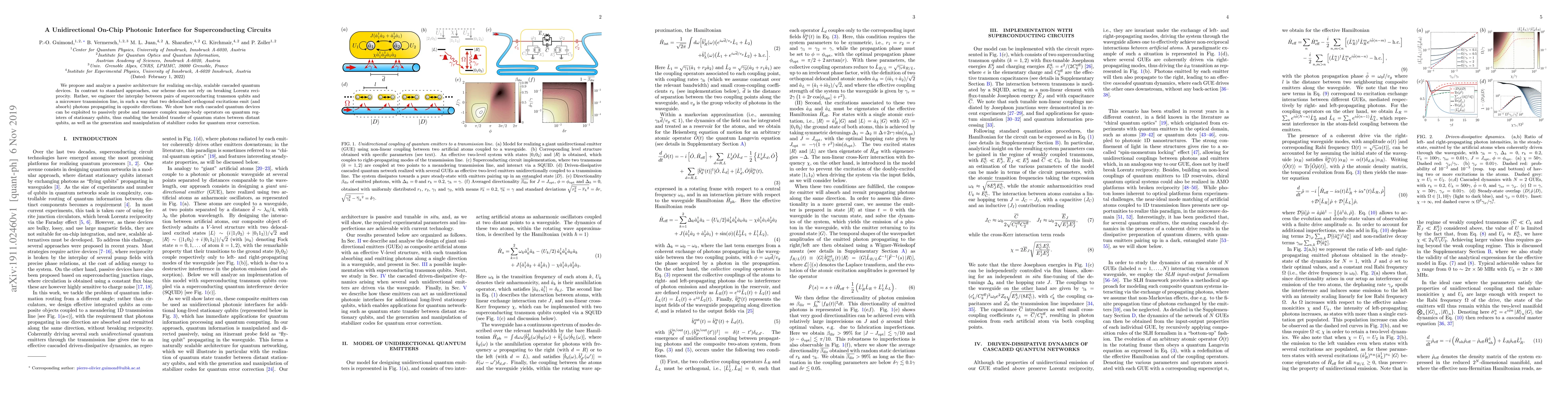 Thumbnail for A Unidirectional On-Chip Photonic Interface for Superconducting Circuits