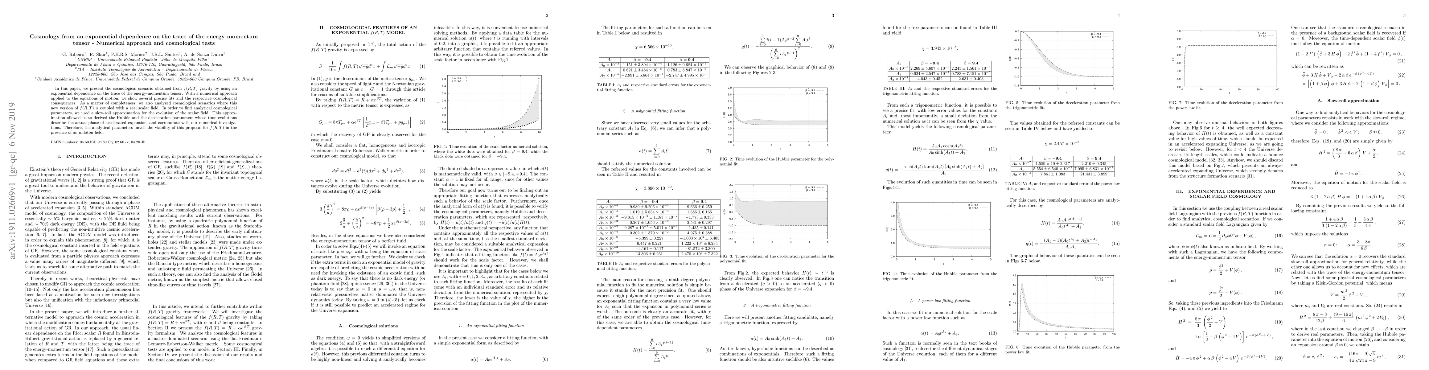 Thumbnail for Cosmology from an exponential dependence on the trace of the
  energy-momentum tensor -- Numerical approach and cosmological tests