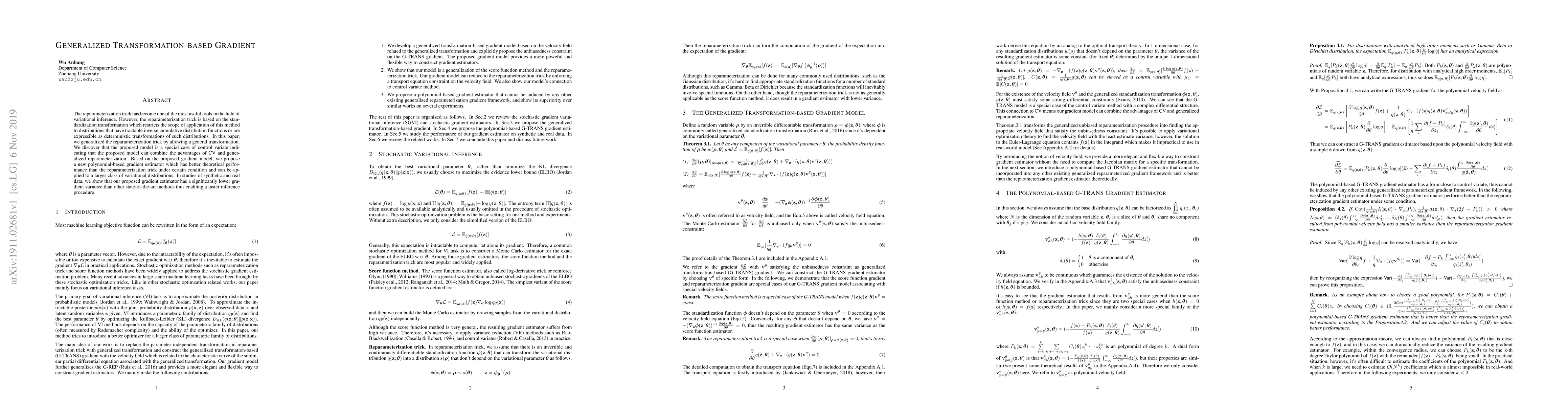 Thumbnail for Generalized Transformation-based Gradient