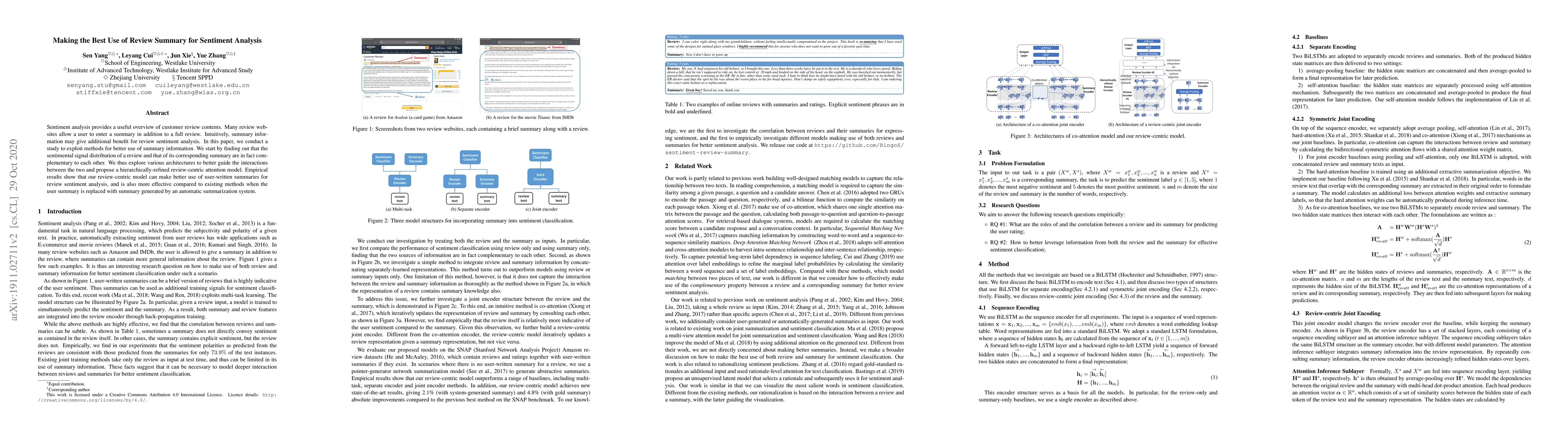 Thumbnail for Making the Best Use of Review Summary for Sentiment Analysis