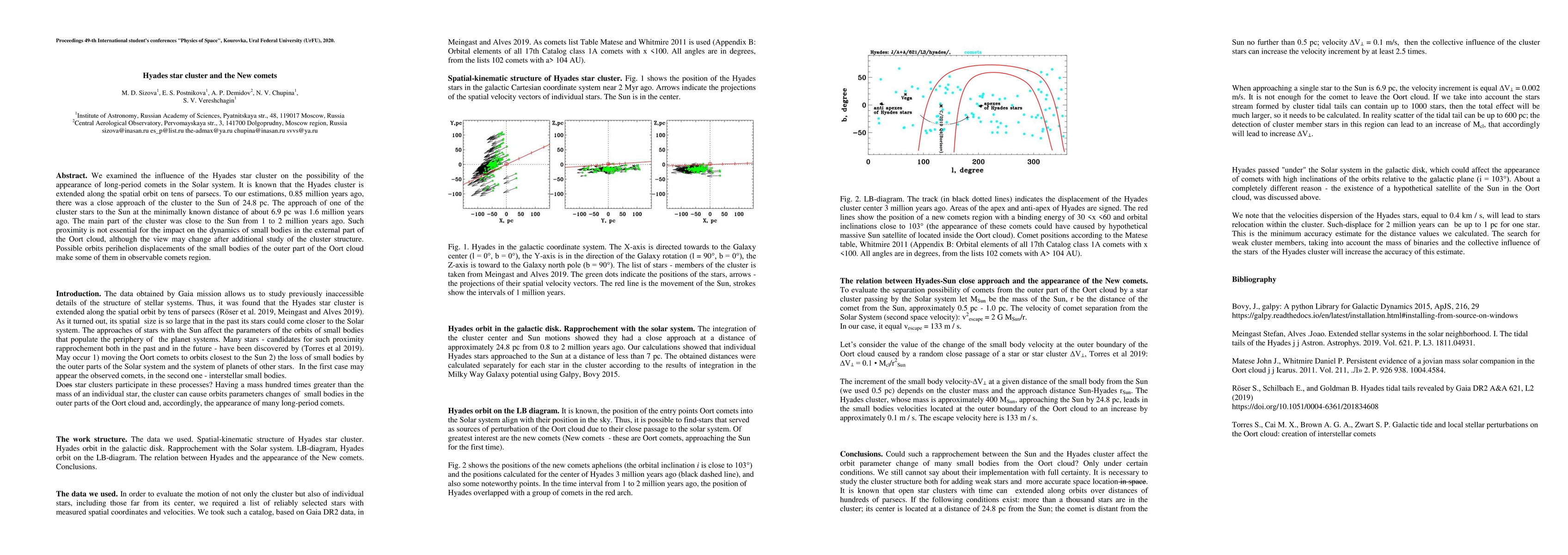 Thumbnail for Hyades star cluster and the New comets