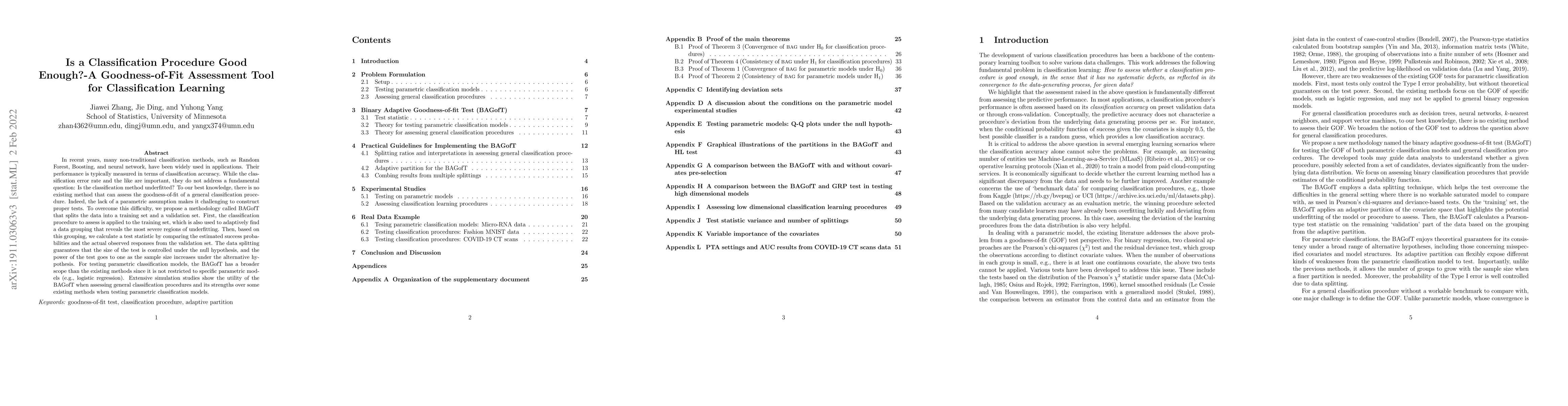 Thumbnail for Is a Classification Procedure Good Enough? A Goodness-of-Fit Assessment
  Tool for Classification Learning