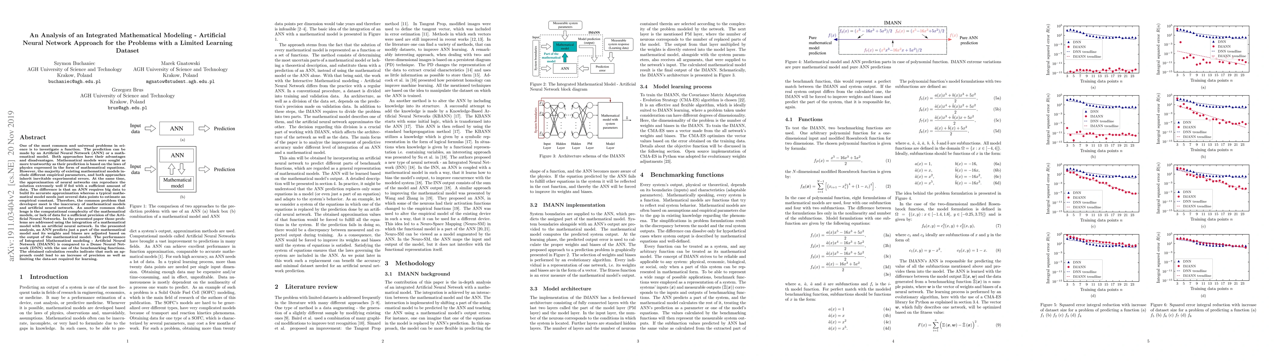 Thumbnail for An Analysis of an Integrated Mathematical Modeling -- Artificial Neural
  Network Approach for the Problems with a Limited Learning Dataset