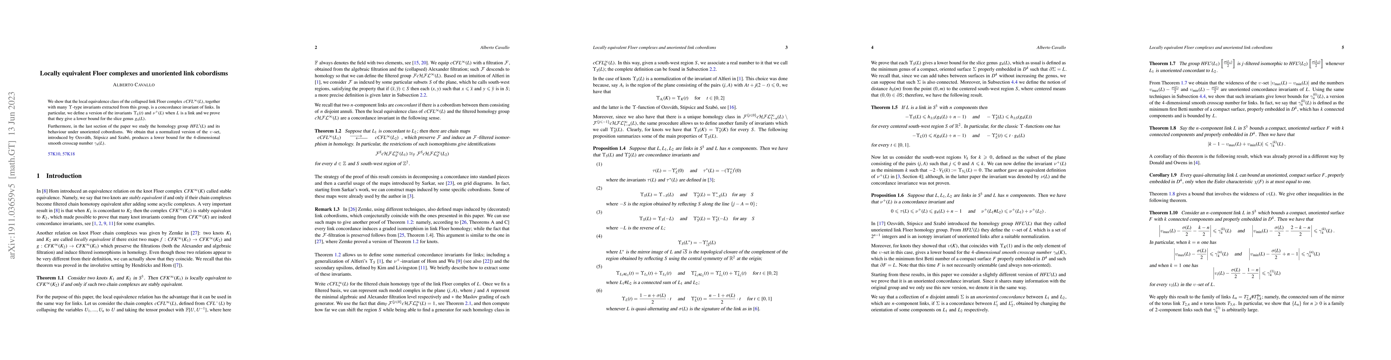Thumbnail for Locally equivalent Floer complexes and unoriented link cobordisms