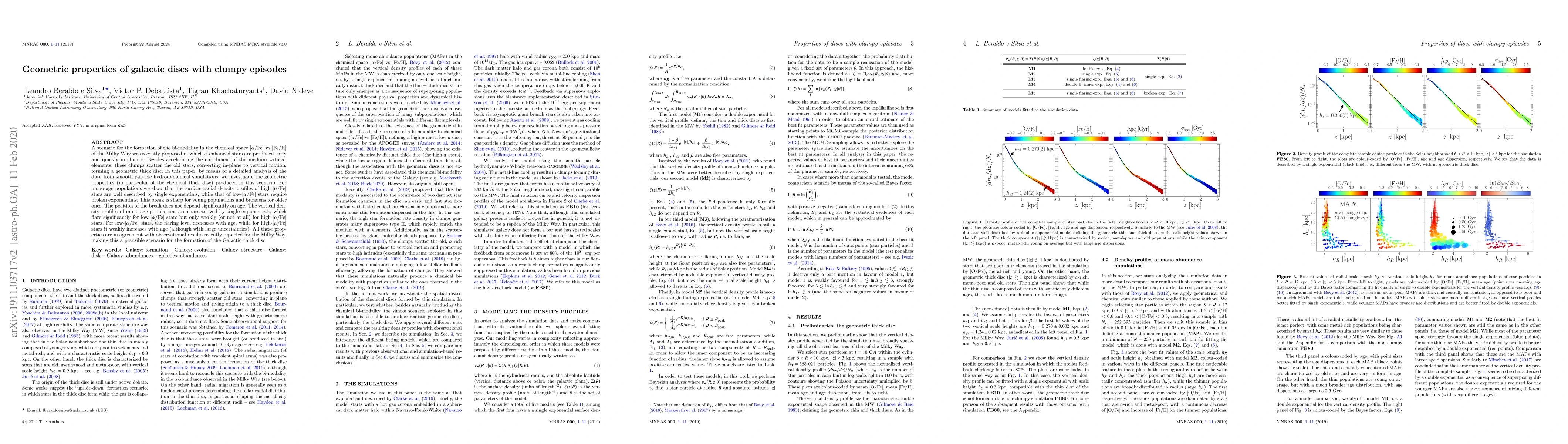 Thumbnail for Geometric properties of galactic discs with clumpy episodes