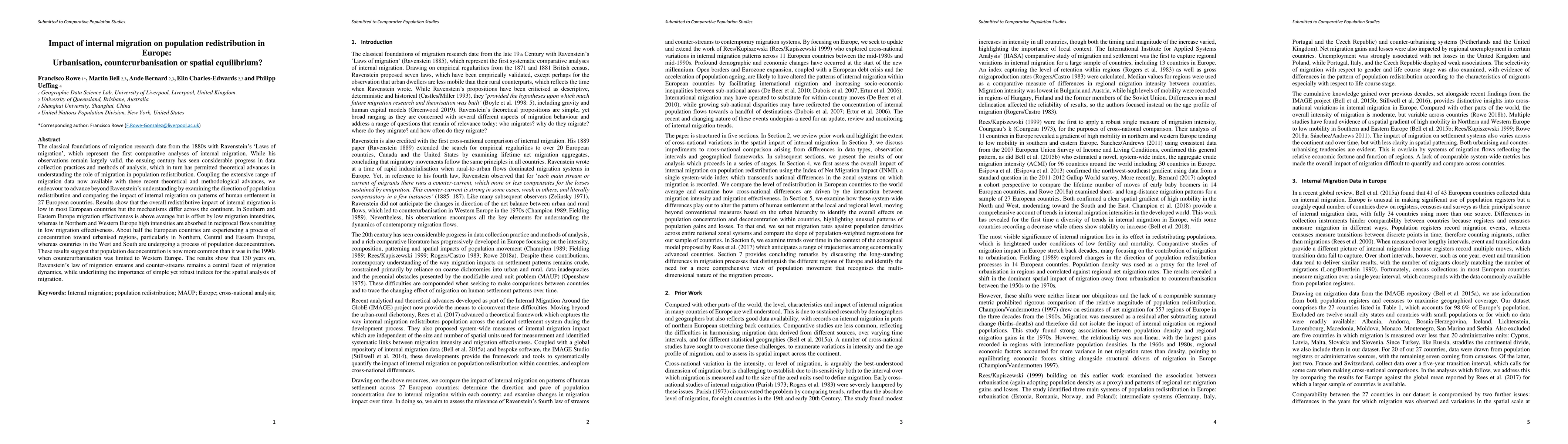 Thumbnail for Impact of internal migration on population redistribution in Europe:
  Urbanisation, counterurbanisation or spatial equilibrium?