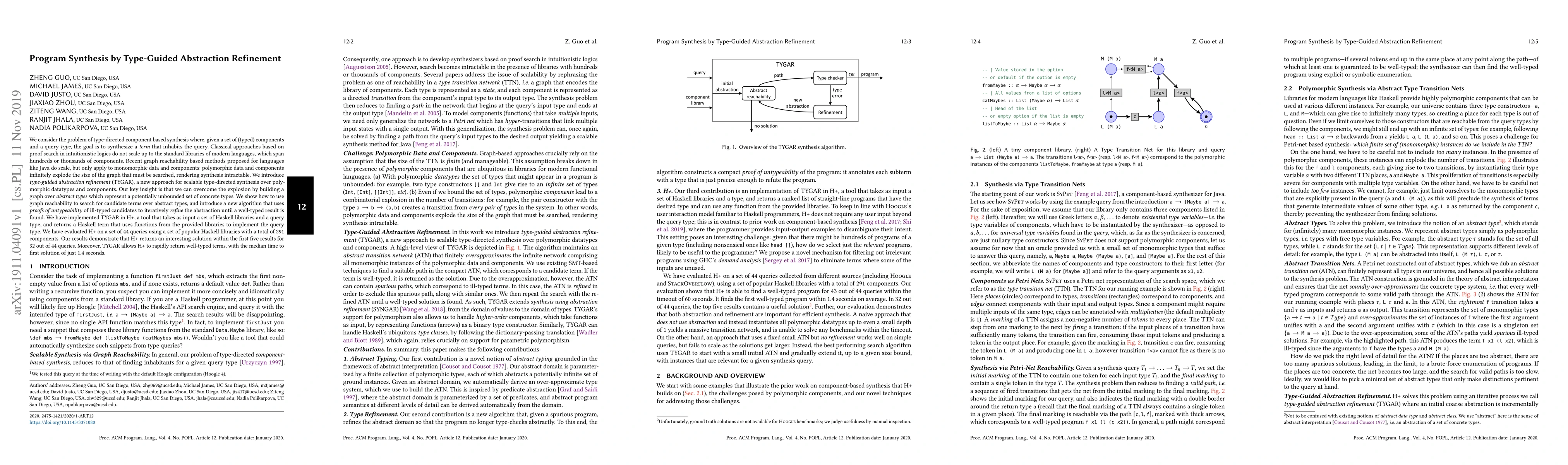 Thumbnail for Program Synthesis by Type-Guided Abstraction Refinement