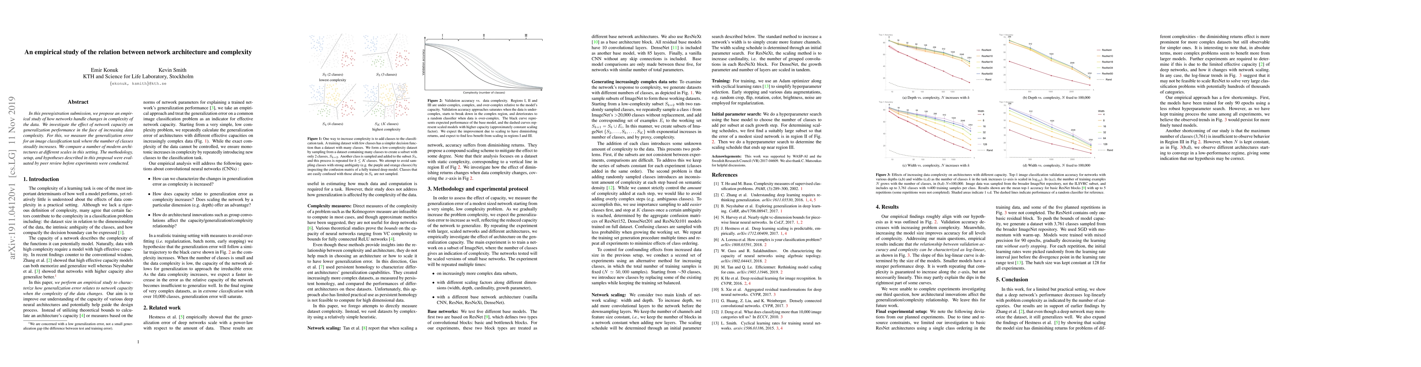 Thumbnail for An empirical study of the relation between network architecture and
  complexity