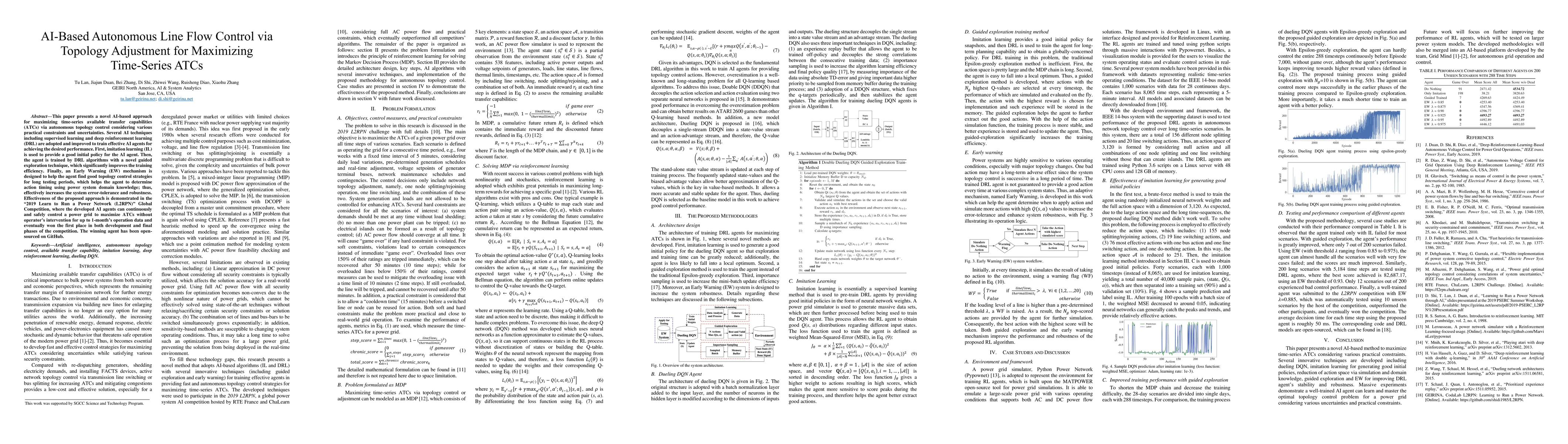 Thumbnail for AI-Based Autonomous Line Flow Control via Topology Adjustment for
  Maximizing Time-Series ATCs