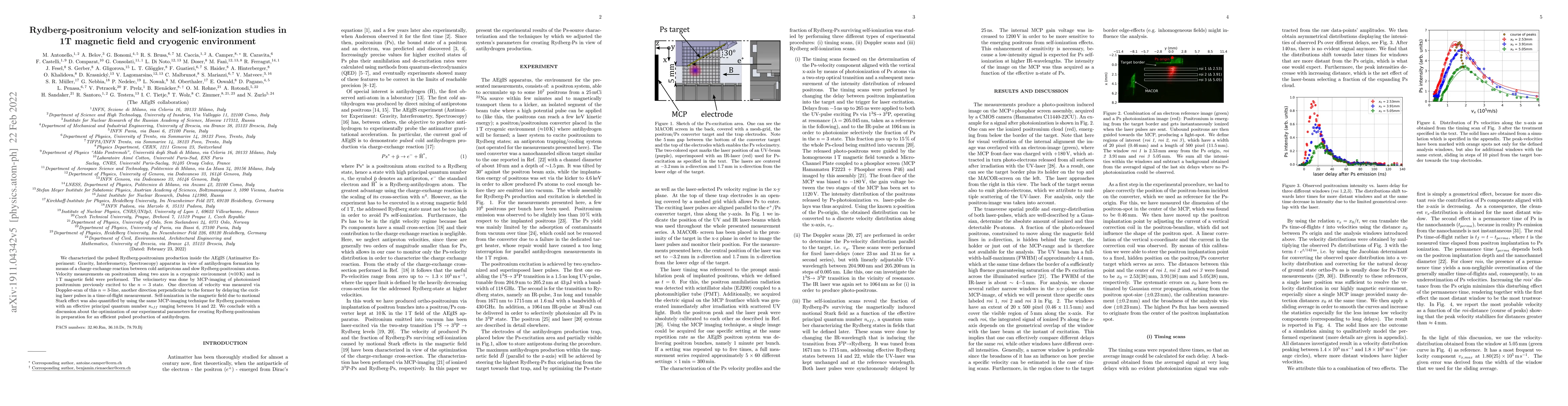 Thumbnail for Rydberg-positronium velocity and self-ionization studies in 1T magnetic
  field and cryogenic environment