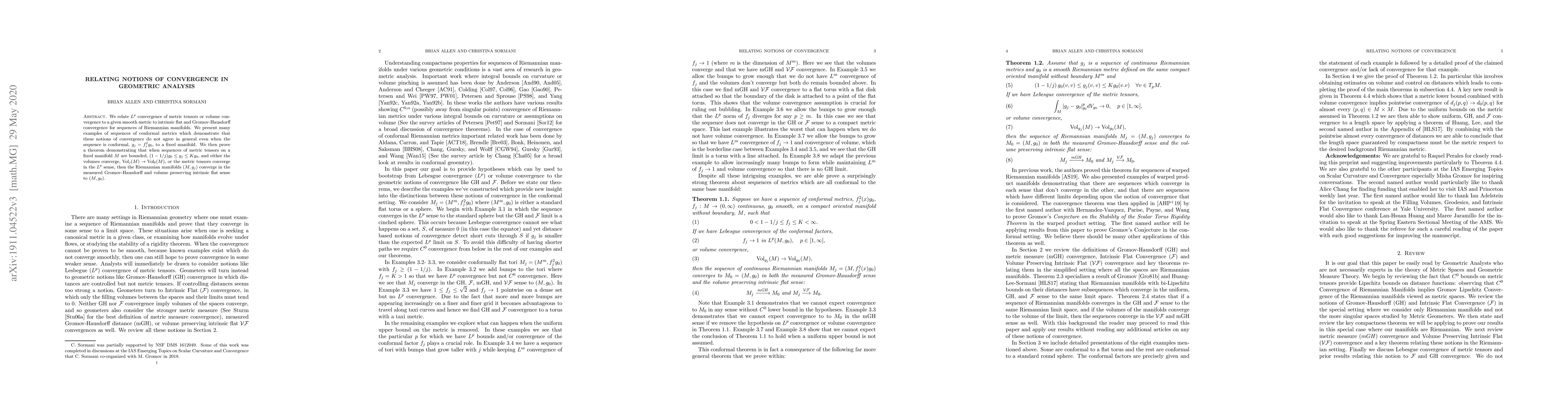 Thumbnail for Relating Notions of Convergence in Geometric Analysis