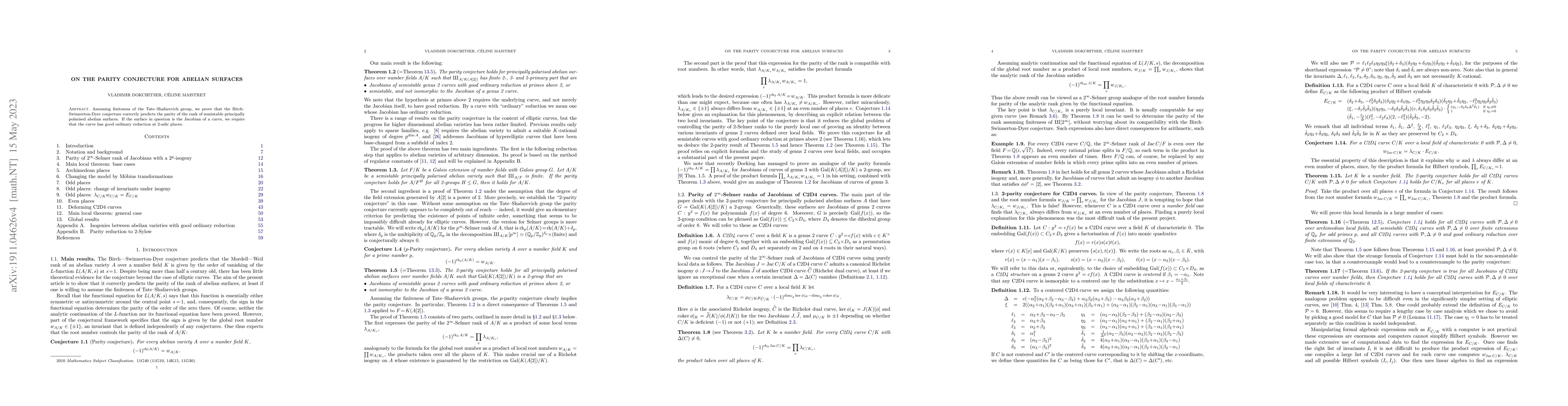 Thumbnail for Parity conjecture for abelian surfaces