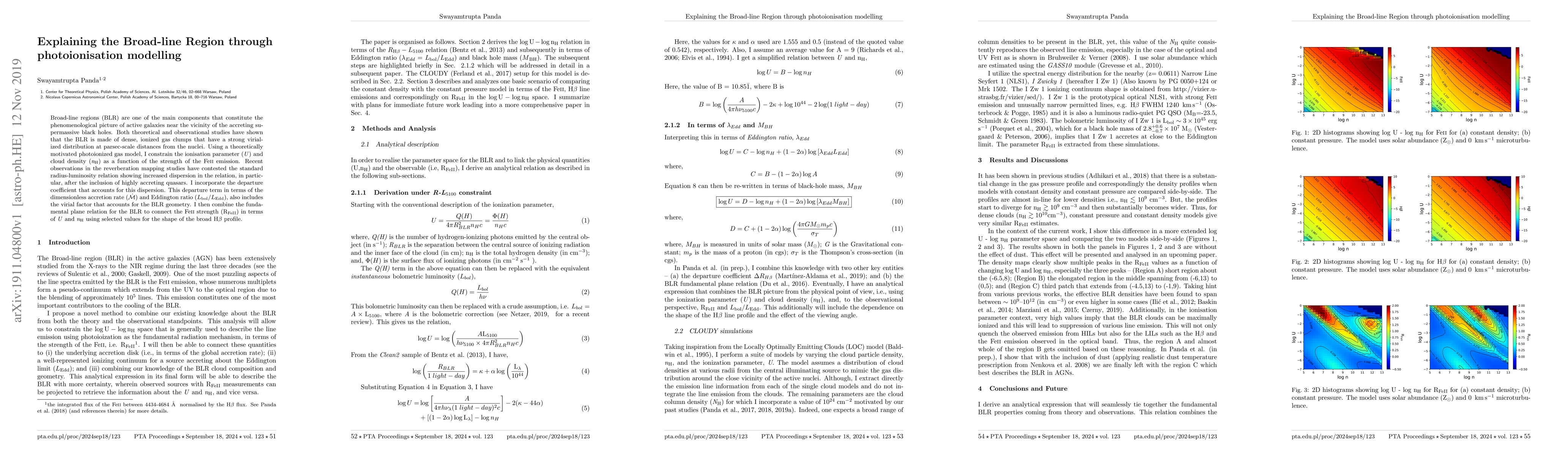 Thumbnail for Explaining the Broad-line Region through photoionisation modelling