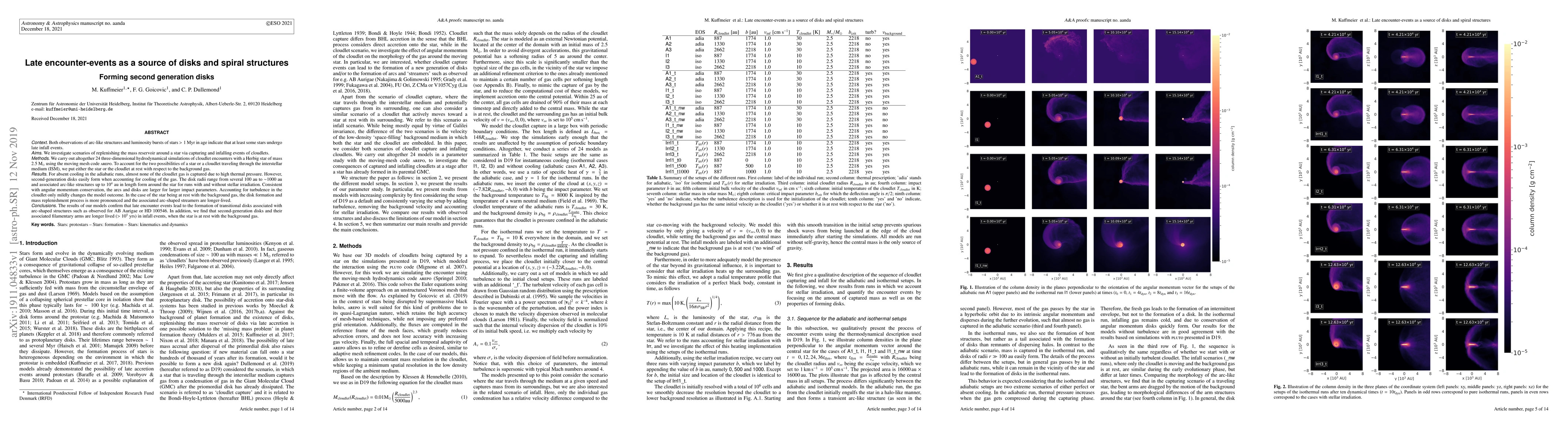 Thumbnail for Late encounter-events as a source of disks and spiral structures --
  Forming second generation disks
