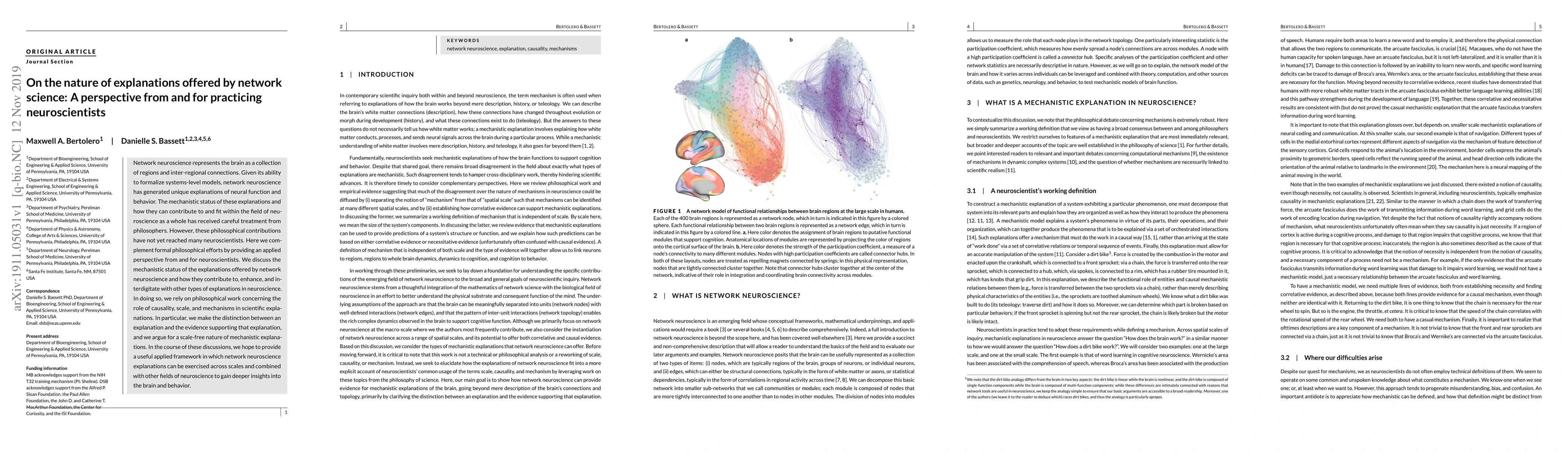 Thumbnail for On the nature of explanations offered by network science: A perspective
  from and for practicing neuroscientists