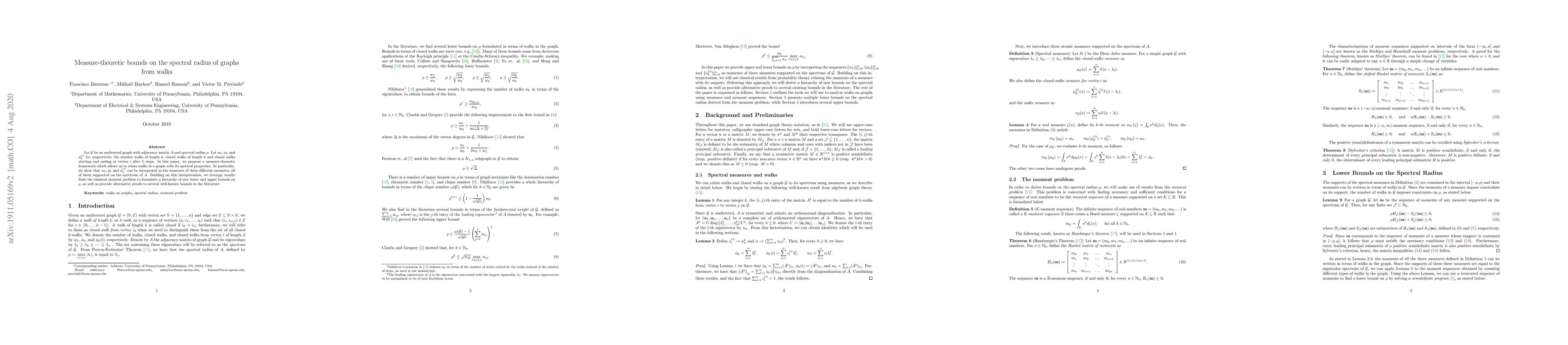 Thumbnail for New bounds on the spectral radius of graphs based on the moment problem