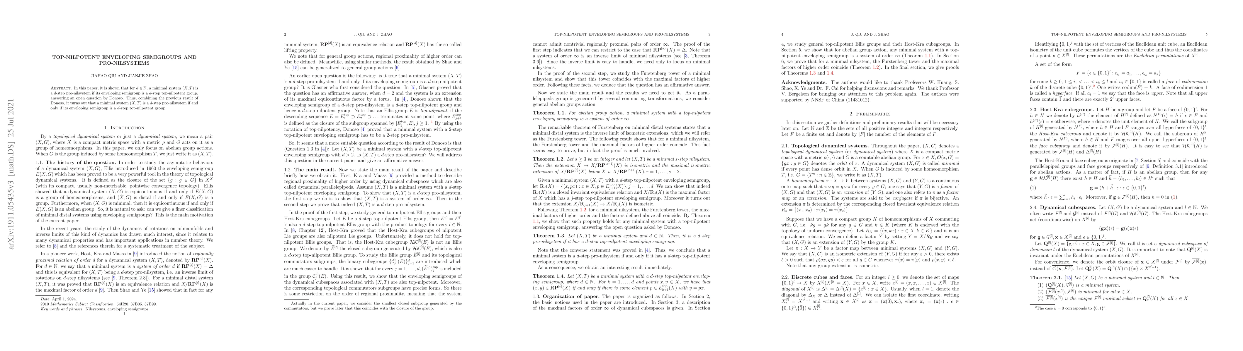 Thumbnail for Top-nilpotent enveloping semigroups and pro-nilsystems