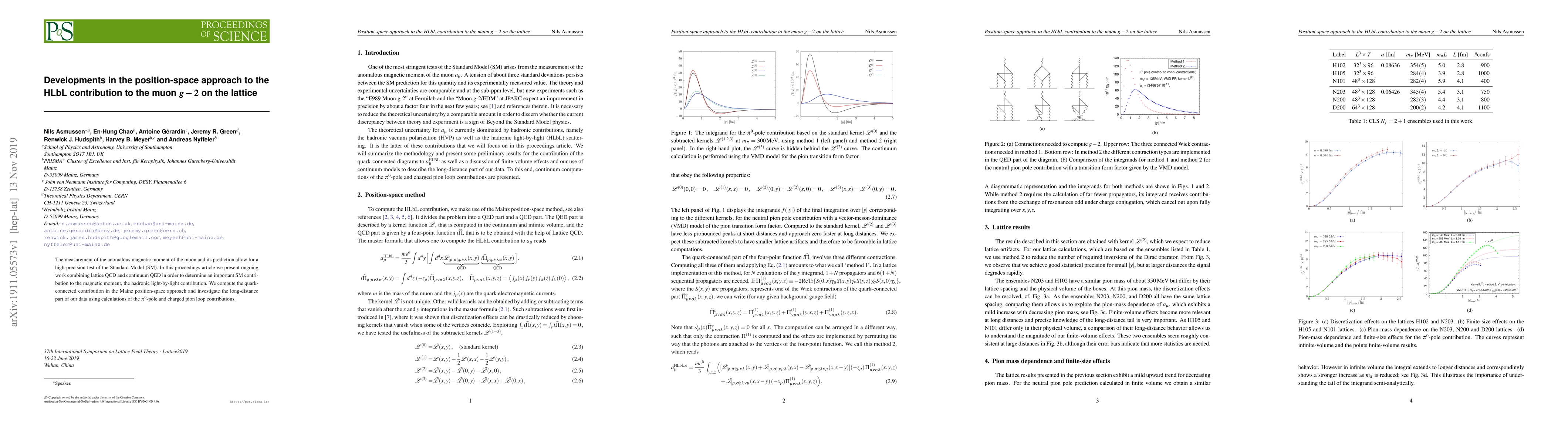 Thumbnail for Developments in the position-space approach to the HLbL contribution to
  the muon $g-2$ on the lattice