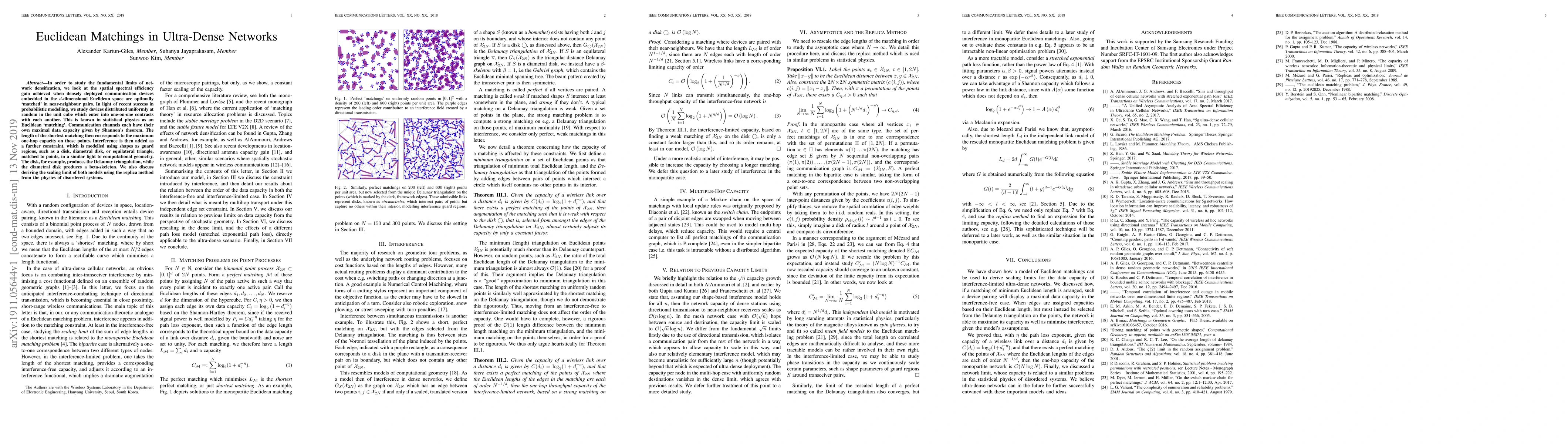 Thumbnail for Euclidean Matchings in Ultra-Dense Networks