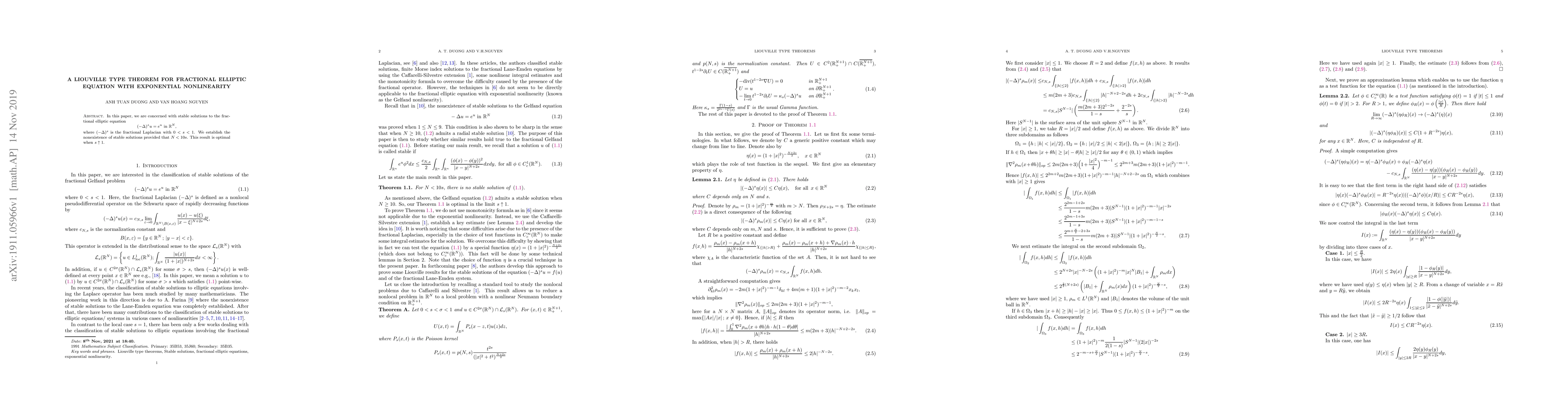 Thumbnail for A Liouville type theorem for fractional elliptic equation with
  exponential nonlinearity