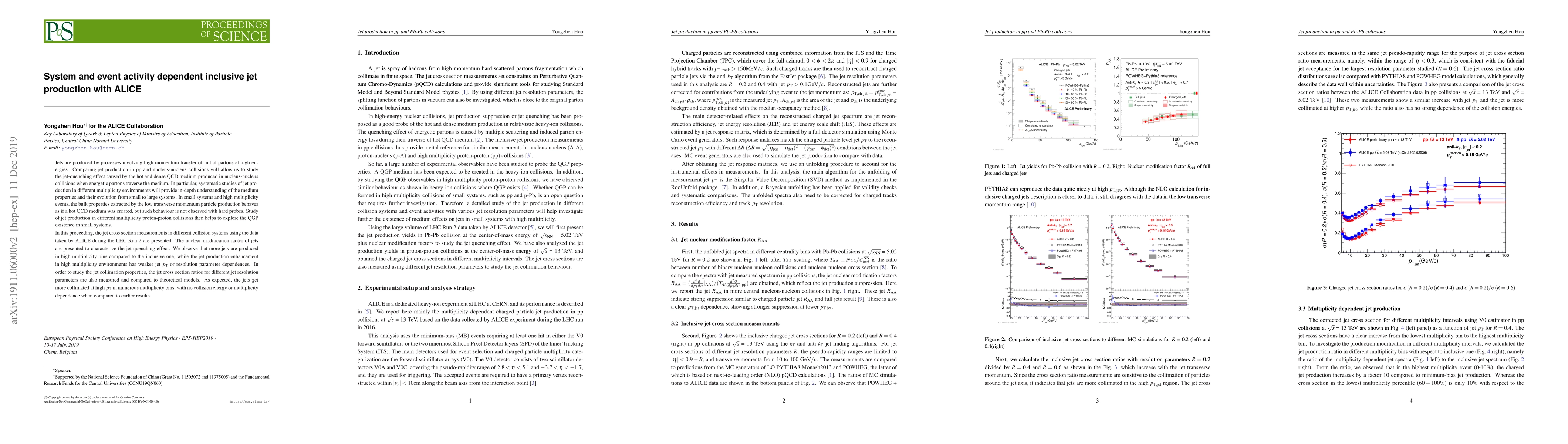 Thumbnail for System and event activity dependent inclusive jet production with ALICE