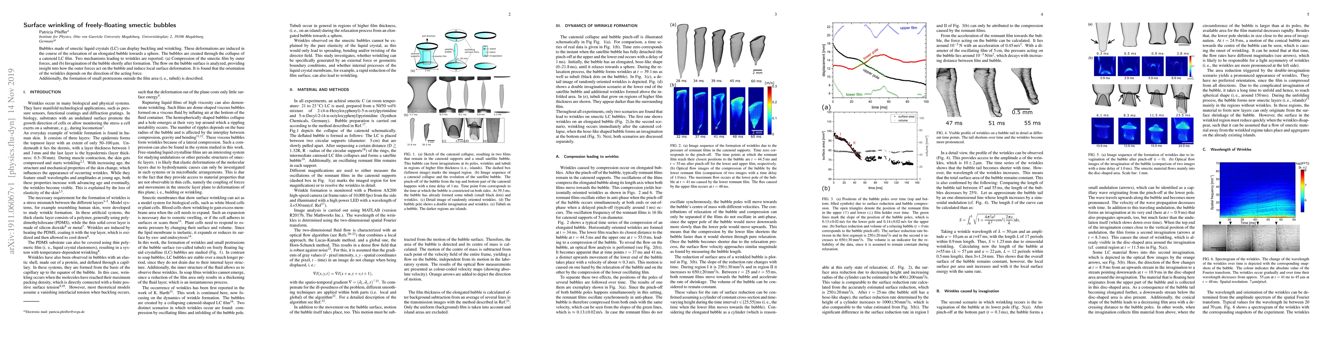 Thumbnail for Surface wrinkling of freely-floating smectic bubbles
