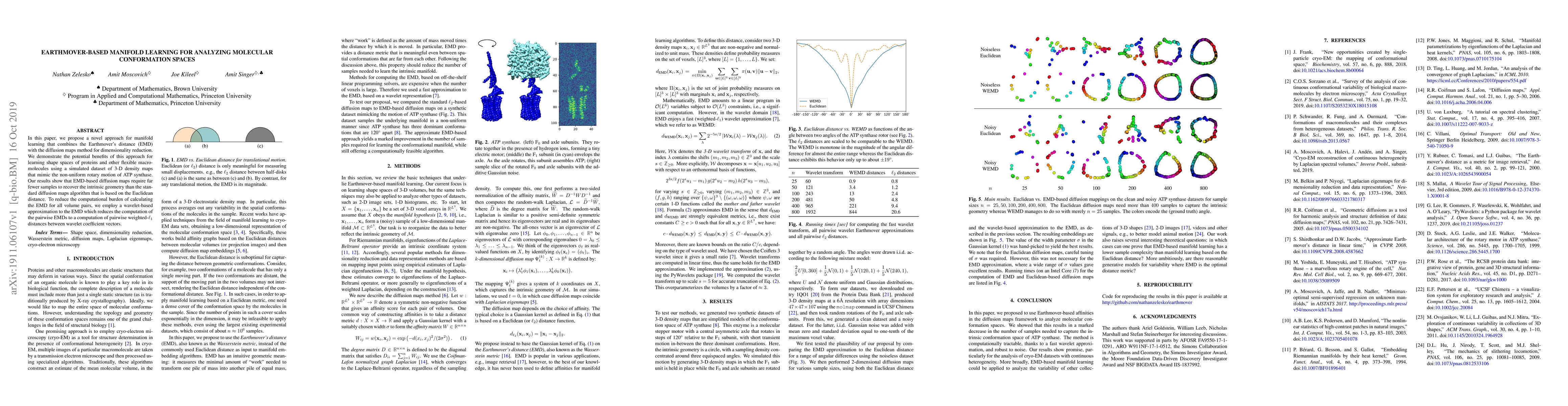 Thumbnail for Earthmover-based manifold learning for analyzing molecular conformation
  spaces