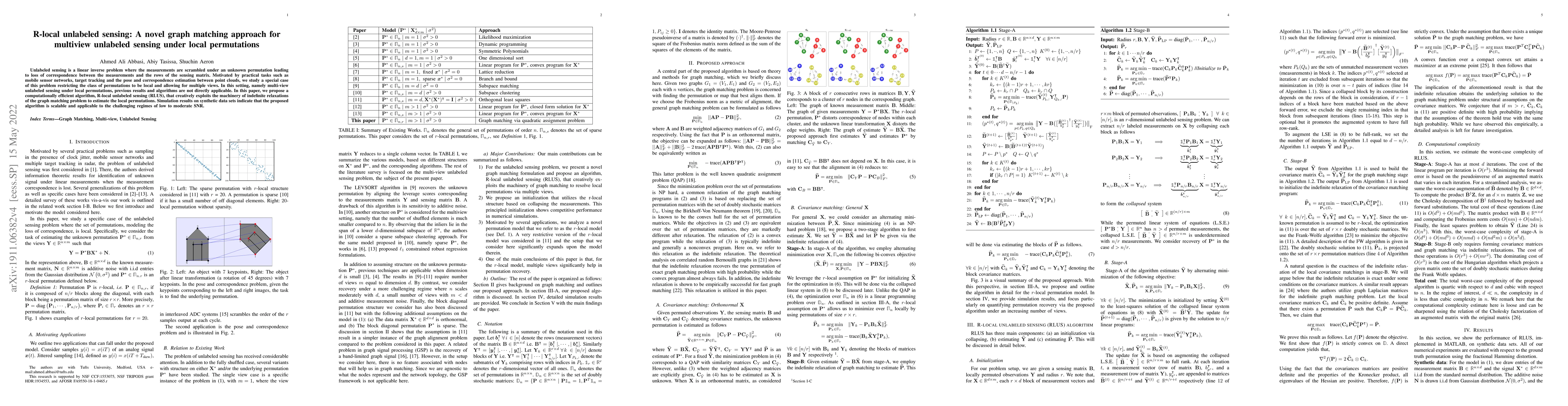 Thumbnail for R-local unlabeled sensing: A novel graph matching approach for multiview
  unlabeled sensing under local permutations
