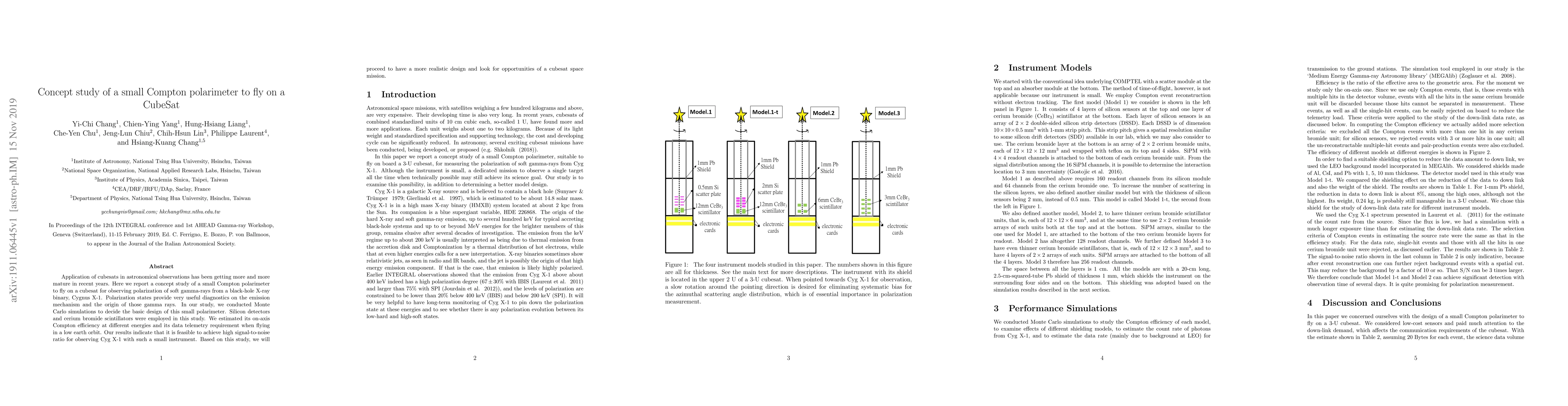 Thumbnail for Concept study of a small Compton polarimeter to fly on a CubeSat